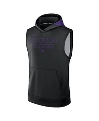 Nike Men's Black Colorado Rockies Authentic Collection Performance Sleeveless Pullover Hoodie