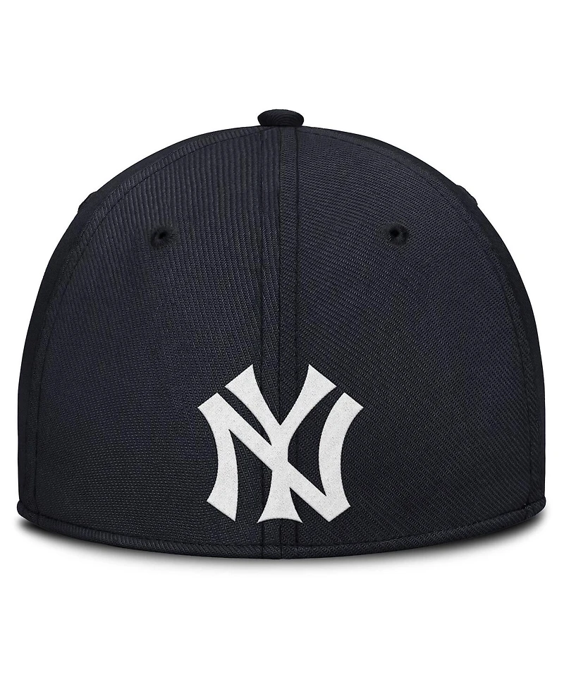 Nike Men's Navy/Gray New York Yankees Rise Swoosh Performance Flex Hat