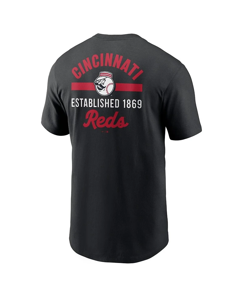 Nike Men's Black Cincinnati Reds 2-Hit T-Shirt