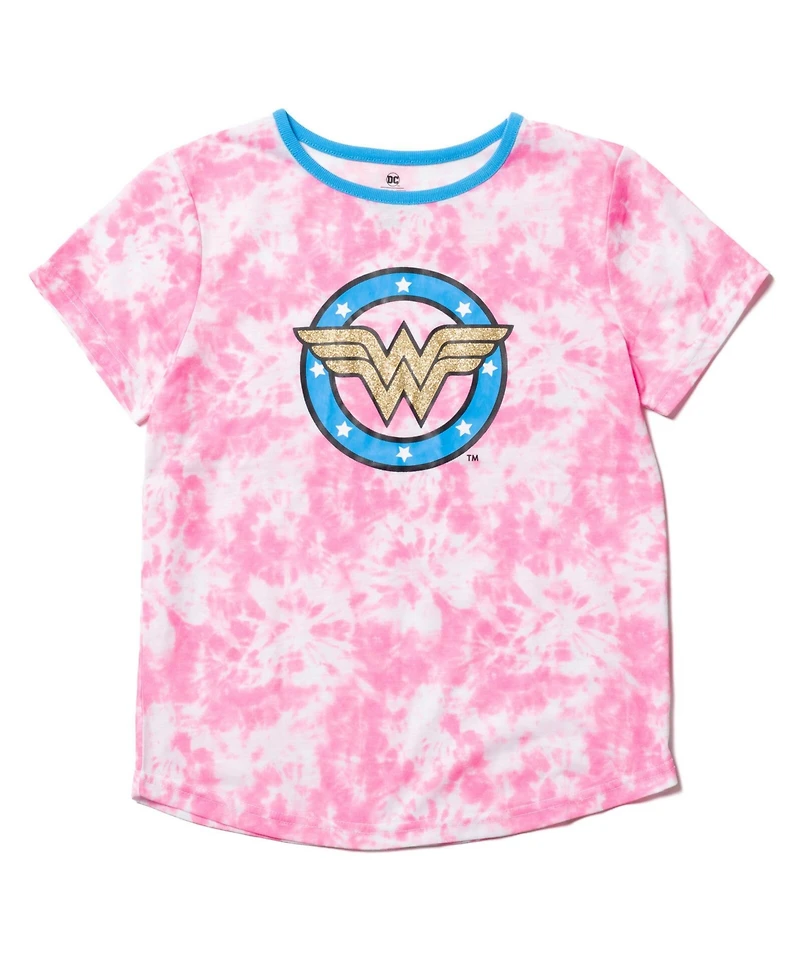 Justice League Toddler Girls Dc Comics Wonder Woman Pajama Shirt and Pants Sleep Set