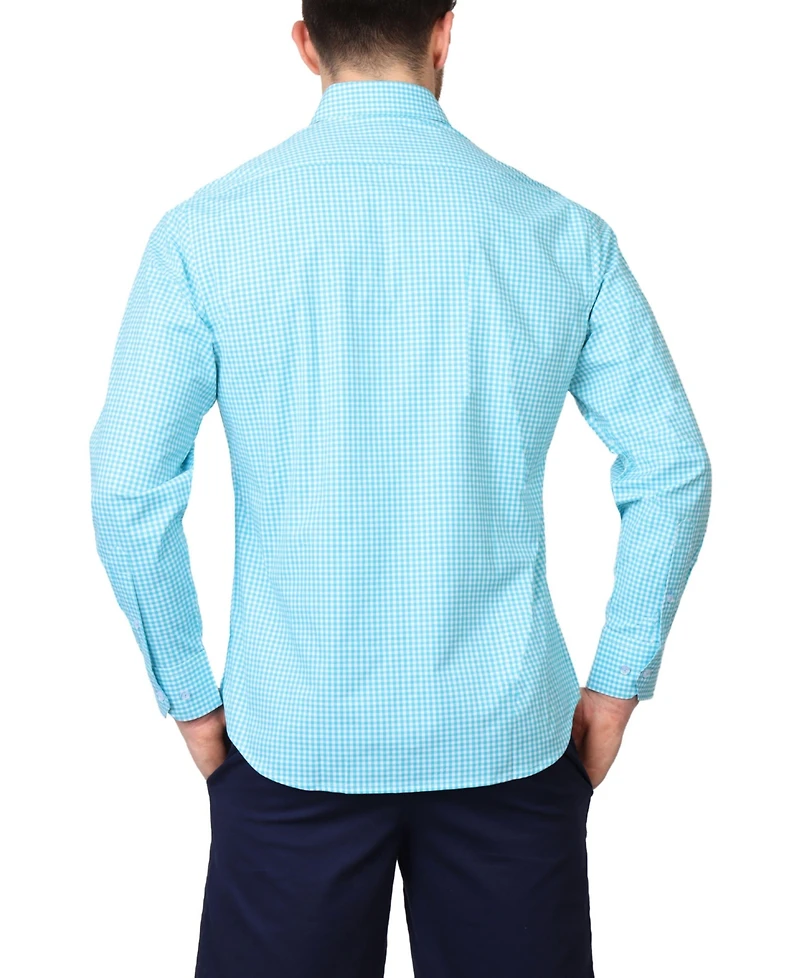 Tailorbyrd Men's Signature Gingham Long Sleeve Shirt