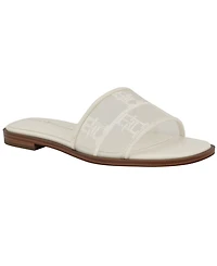 Tommy Hilfiger Women's Tesia Mesh Logo Flat Slide Sandals