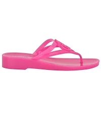 Tommy Hilfiger Women's Vedna Cutout Logo Jelly Thong Sandals