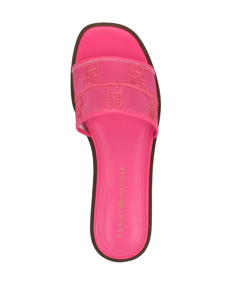 Tommy Hilfiger Women's Tesia Mesh Logo Flat Slide Sandals