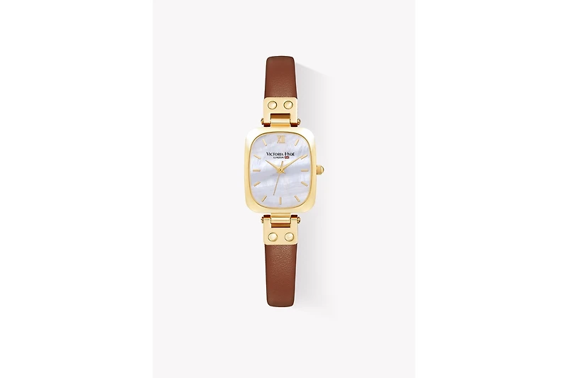 Women's Watch 22×26mm Rectangle Mother-of-pearl or Brushed Sunburst Dial Victoria Hyde