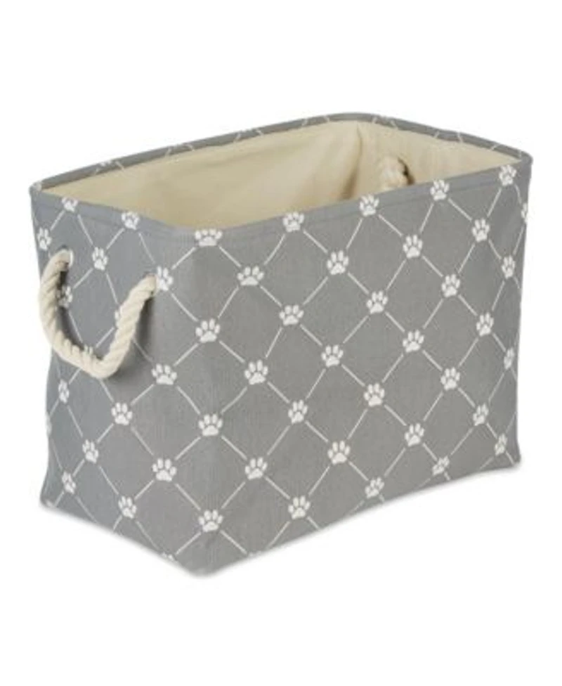 Bone Dry Collapsible Pet Storage Bin Trellis Paw Print