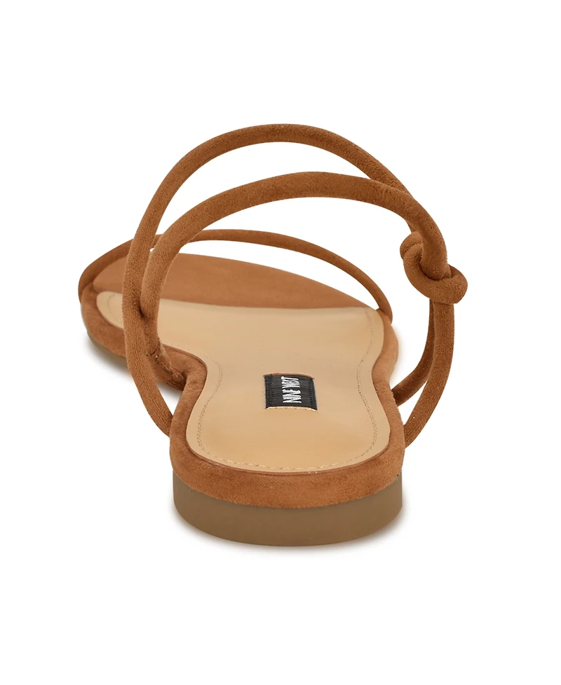 Nine West Women's Maizy Strappy Flat Slip-On Sandals