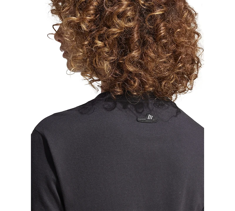 adidas Women's Cotton Logo Slide Crewneck T-Shirt