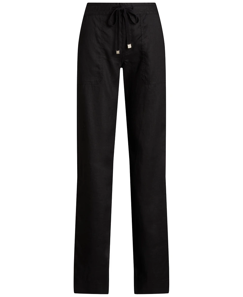 Lauren Ralph Wide-Leg 100% Linen Pants