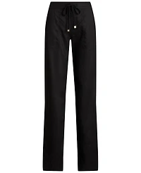 Lauren Ralph Wide-Leg 100% Linen Pants