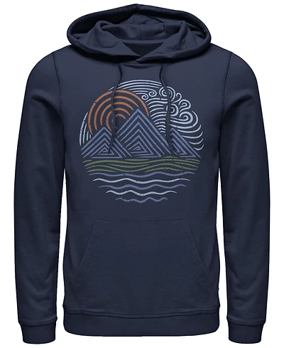 Generic Additude Men's Outdoor Waves Fleece Pullover Hoodie