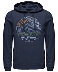 Generic Additude Men's Outdoor Waves Fleece Pullover Hoodie