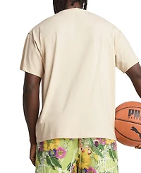 Puma Men's Dunked Floral Oversized-Fit Graphic T-Shirt