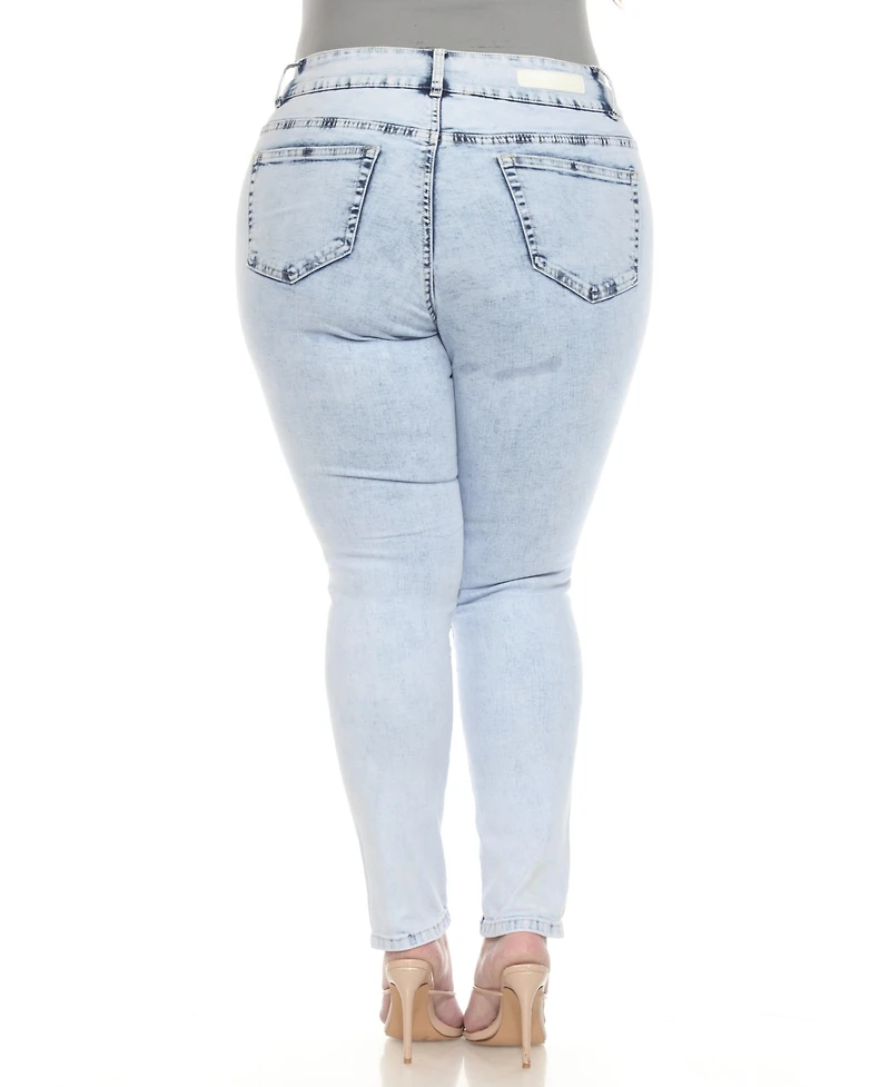 White Mark Plus Stretch Denim Jeans