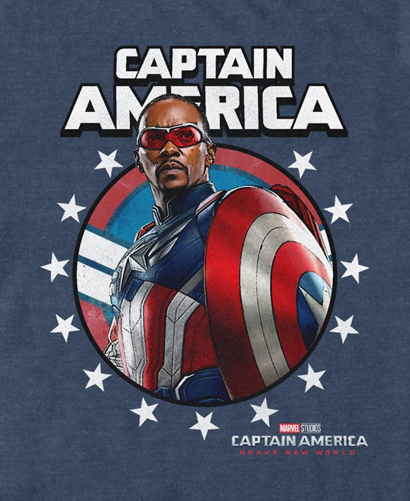 Marvel Men's Captain Crown Short Sleeve T-Shirt