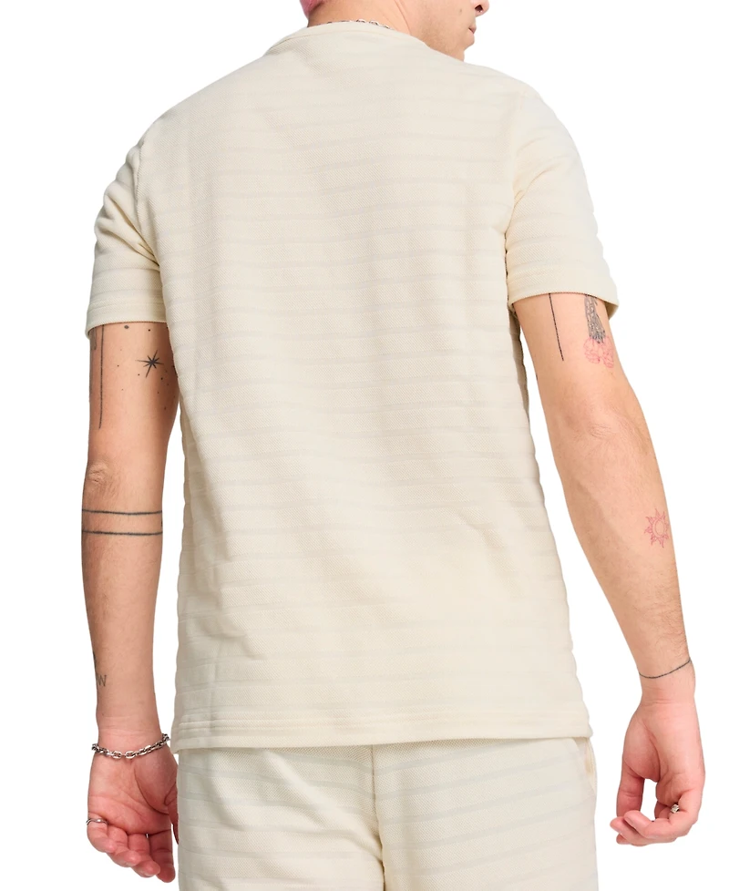 Puma Men's Ess Elevated Regular-Fit Textured Stripe T-Shirt