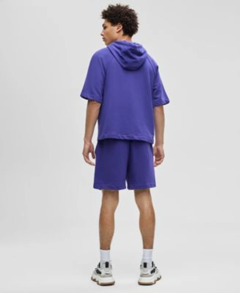 Mode Of One Mens Relaxed Fit Short Sleeve Hoodie Regular Fit Logo Print 7 French Terry Shorts Macys Exclusive