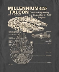 Star Wars Men's Corellian Freighter Short Sleeve T-Shirt