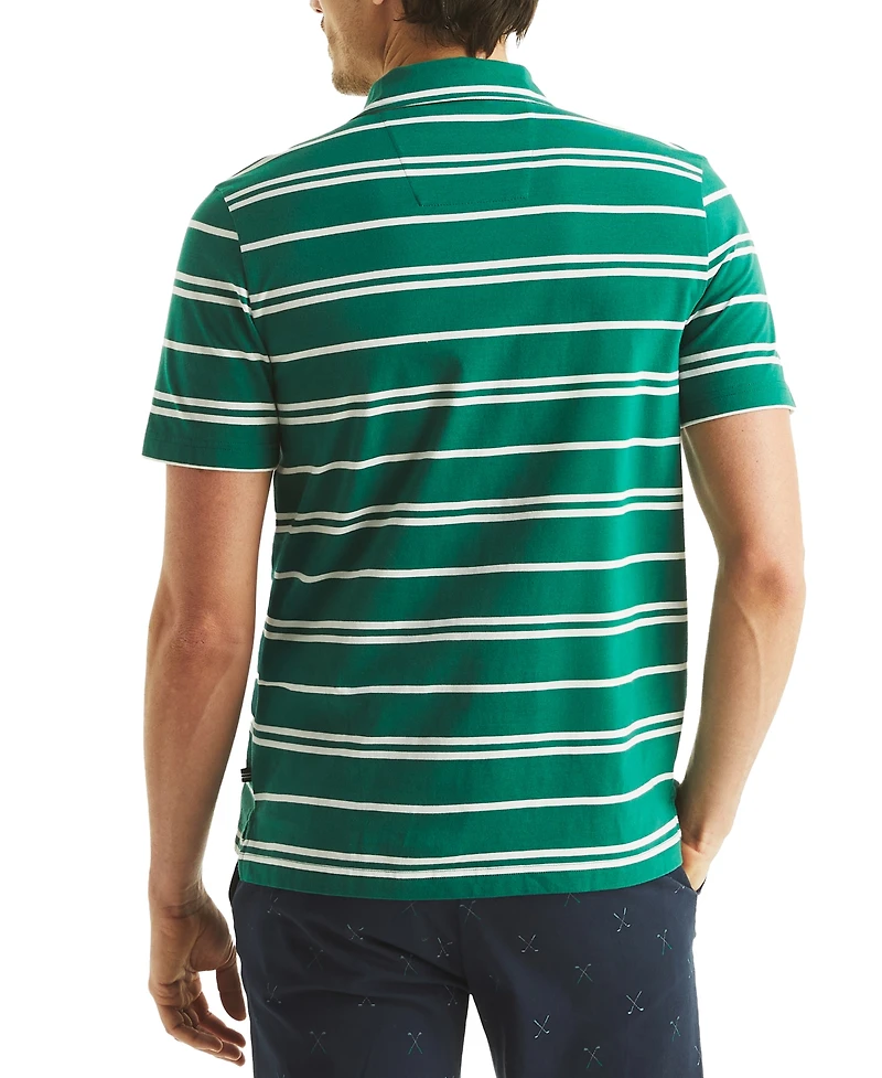 Nautica Men's Short Sleeve Striped Polo Shirt