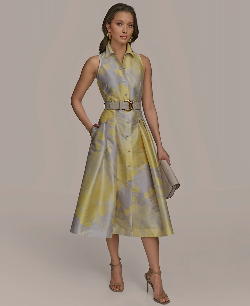 Donna Karan New York Women's Printed Fit & Flare Shirtdress