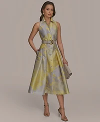 Donna Karan New York Women's Printed Fit & Flare Shirtdress