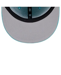 New Era Men's Aqua Miami Dolphins Script Sided 59FIFTY Fitted Hat