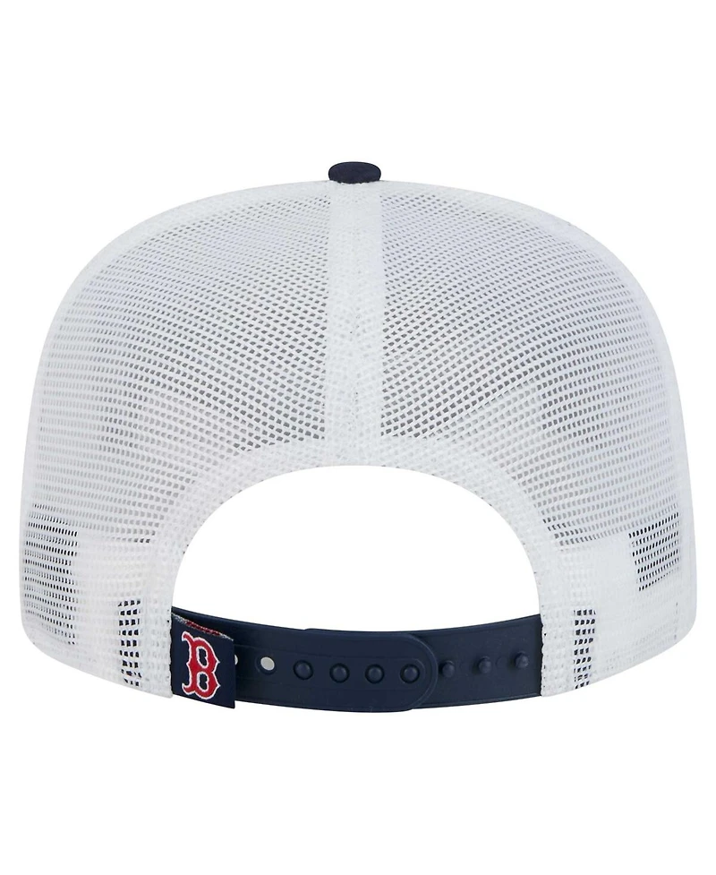 New Era Men's Navy Boston Red Sox 9FIFTY A-Frame Trucker Snapback Hat
