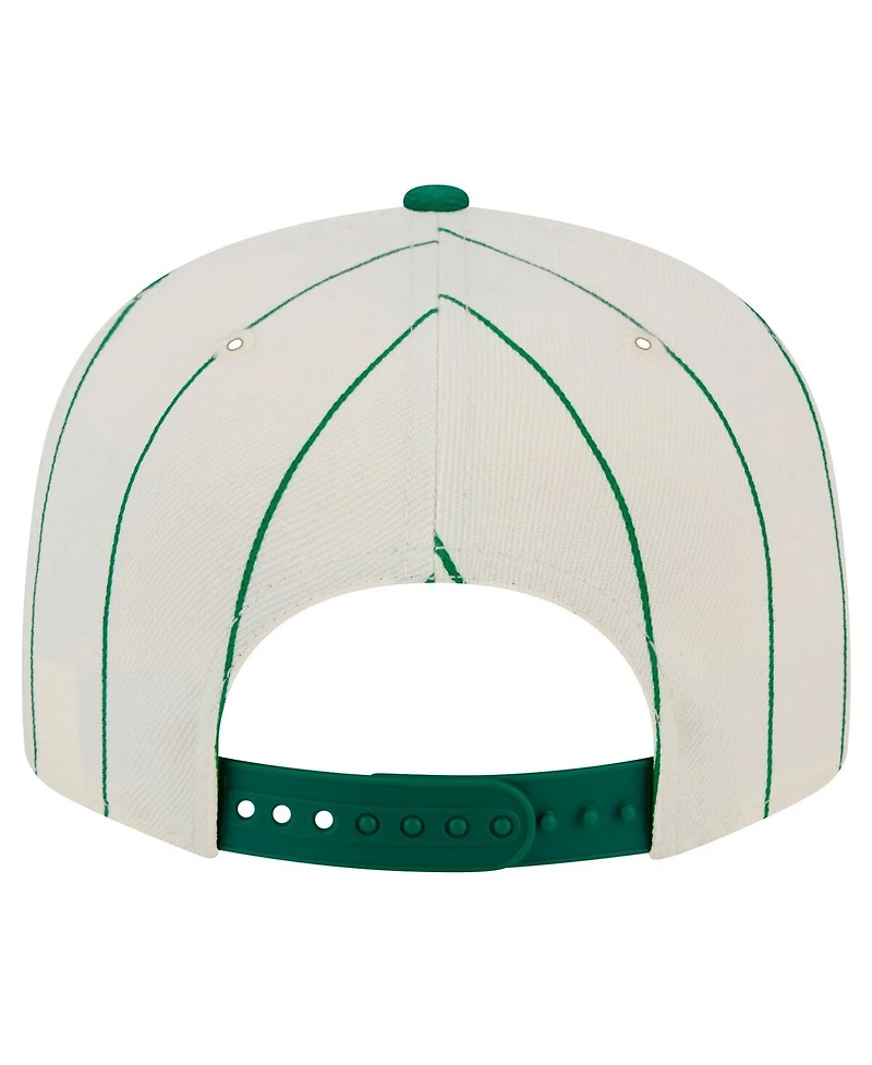 New Era Men's White Oakland Athletics Jersey Pinstripe 9FIFTY Snapback Hat