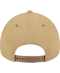 New Era Men's Khaki Boston Red Sox Logo Essentials 9FORTY A-Frame Adjustable Hat