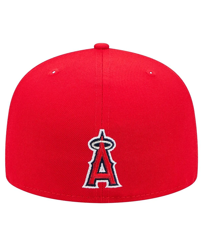New Era Men's Red Los Angeles Angels Ransom 59FIFTY Fitted Hat