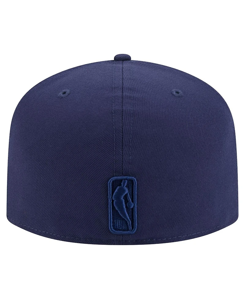 New Era Men's Navy Memphis Grizzlies Colorpack A-Frame Pinch Front 59FIFTY Fitted Hat