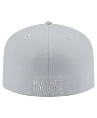 New Era Men's Gray York Rangers Color Pack A-Frame 59FIFTY Fitted Hat