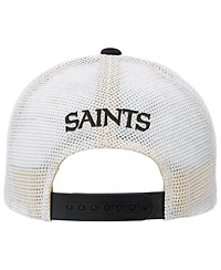 Outerstuff Big Boys and Girls Black New Orleans Saints Core Lockup Trucker Adjustable Hat