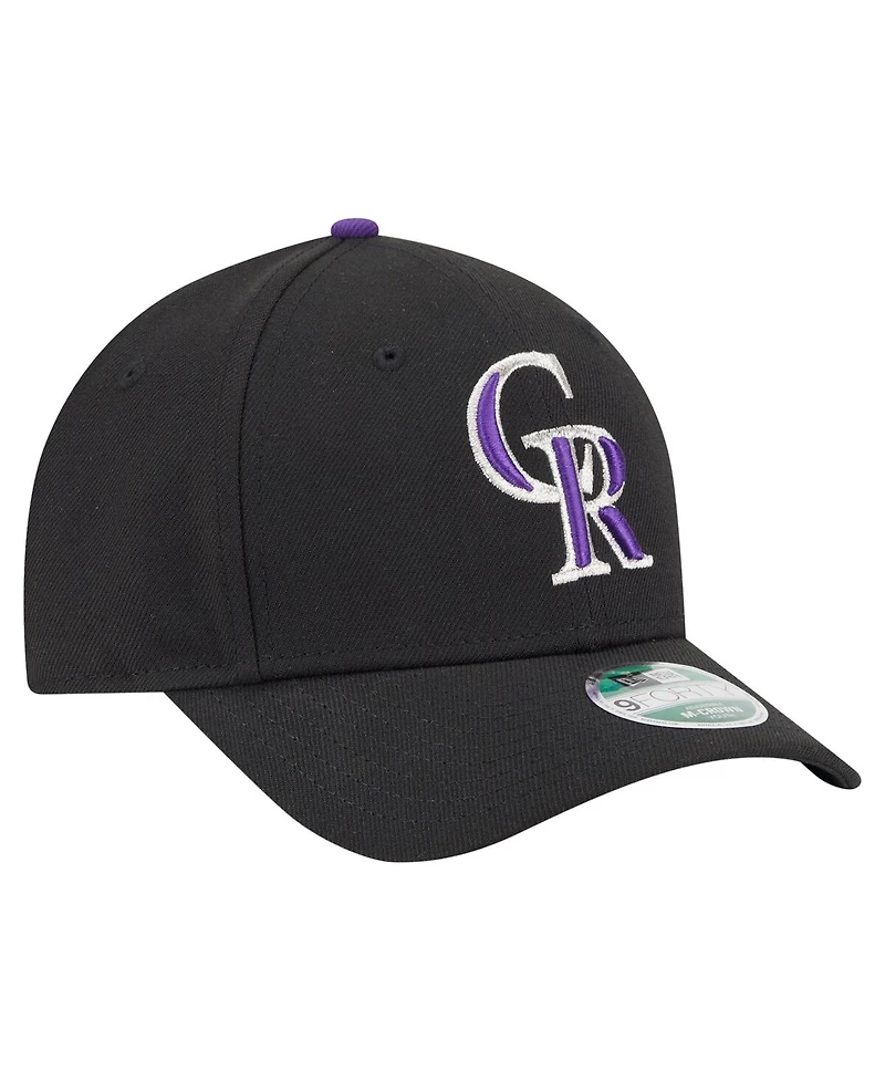 New Era Big Boys and Girls Black Colorado Rockies Player Replica 9FORTY Adjustable Hat