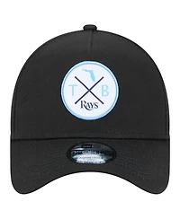 New Era Men's Black Tampa Bay Rays 9FORTY A-Frame Adjustable Hat