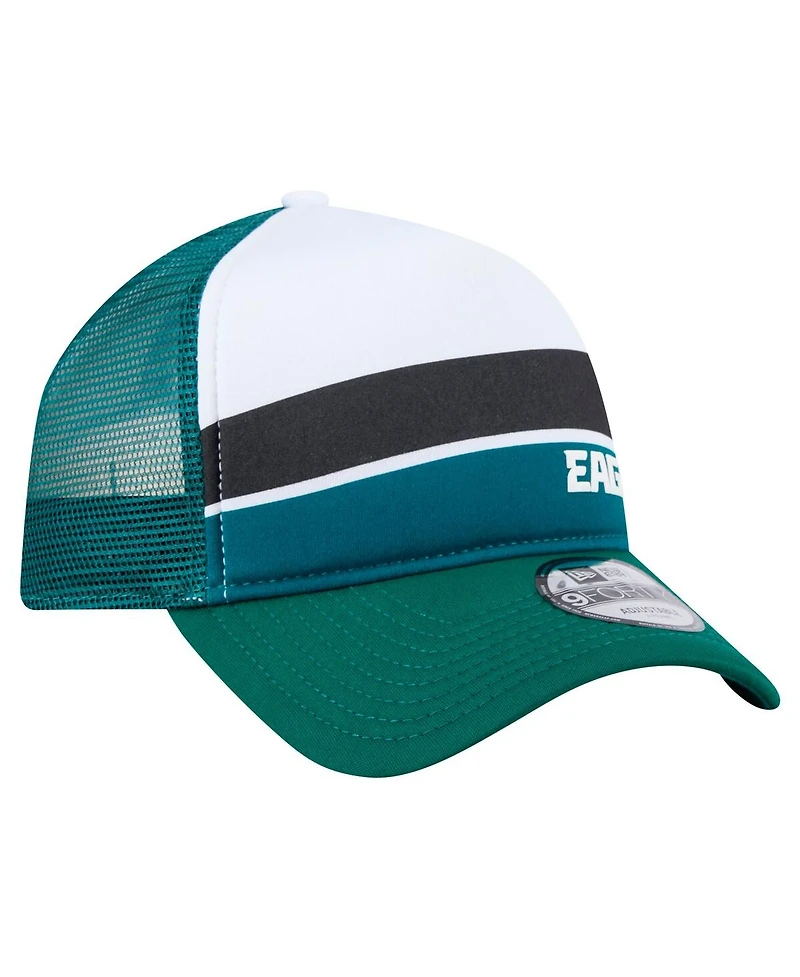 New Era Preschool Midnight Green Philadelphia Eagles Sport Night Color Block 9FORTY A-Frame Trucker Adjustable Hat