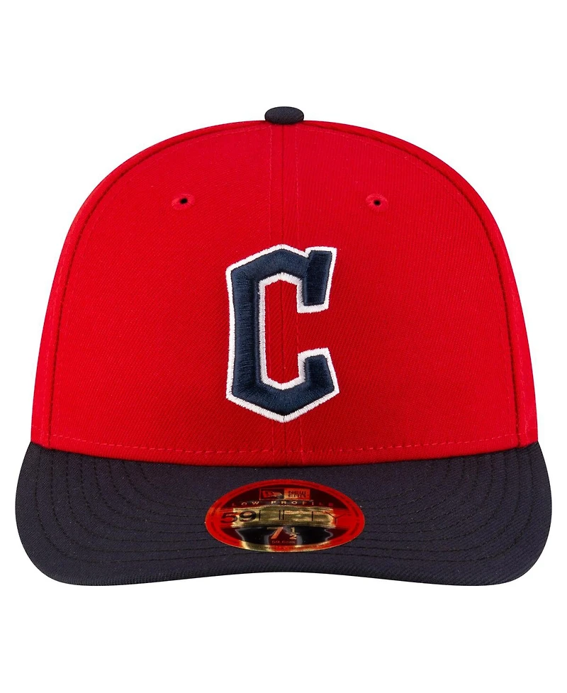 New Era Men's Red/Black Cleveland Guardians Authentic Collection On-Field Low Profile 59FIFTY Fitted Hat