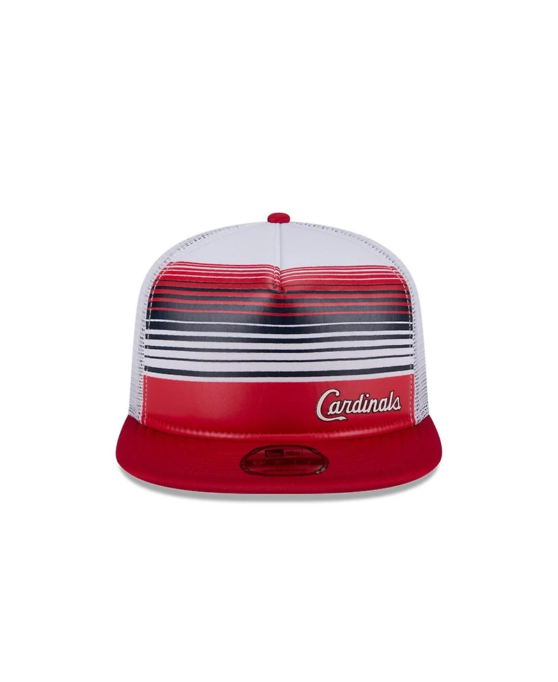 New Era Men's Red St. Louis Cardinals Team Horizon 9FIFTY A-Frame Trucker Snapback Hat