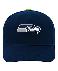Outerstuff Big Boys and Girls College Navy Seattle Seahawks Team Pre-Curved Adjustable Hat