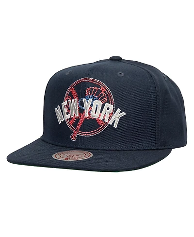 Mitchell & Ness Men's Navy New York Yankees Double Up Snapback Hat