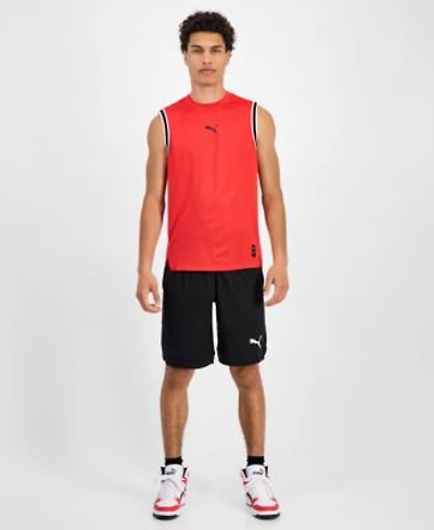 Puma Mens Logo Basketball Tank Top Shorts