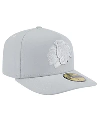 New Era Men's Gray Chicago Blackhawks Color Pack A-Frame 59FIFTY Fitted Hat
