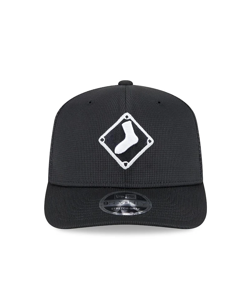 New Era Men's Black Chicago White Sox 2025 Batting Practice 9SEVENTY Stretch-Snap Trucker Hat