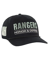 '47 Brand Men's Black New York Rangers Oht Military Appreciation Homeland Honor and Defend Hitch Adjustable Hat