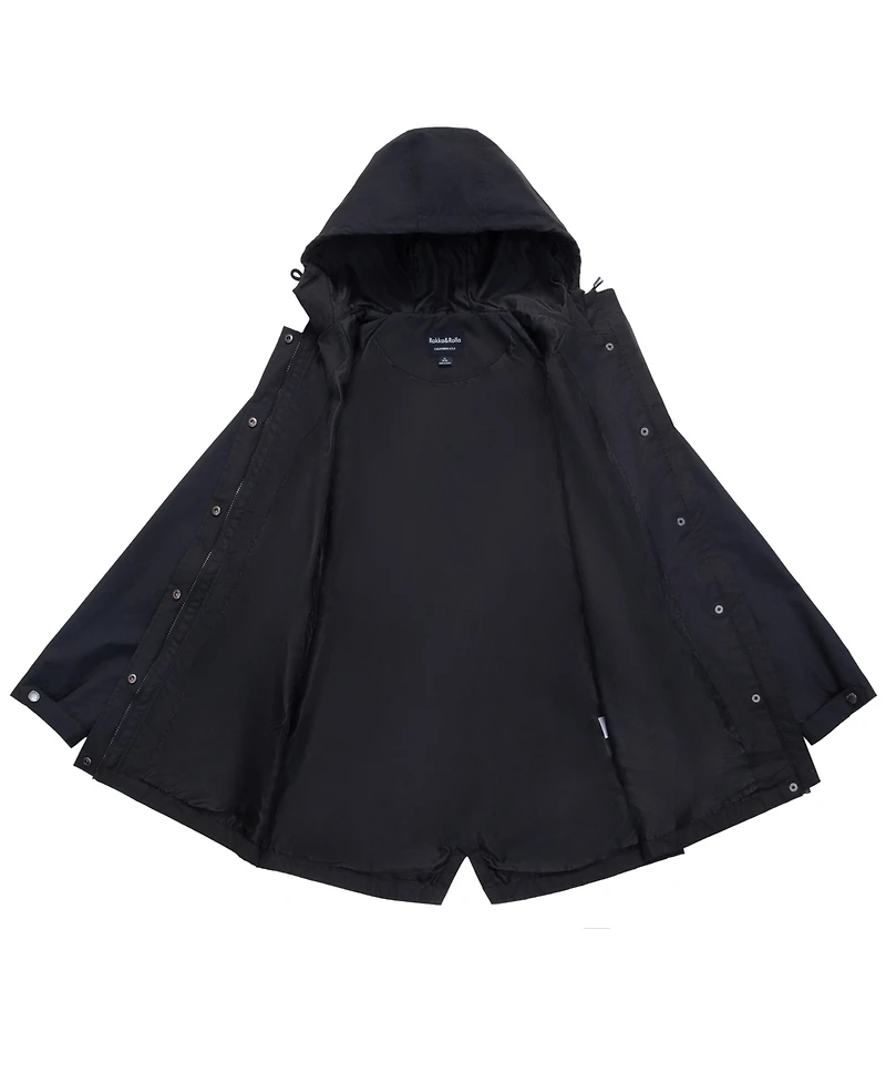 Rokka&Rolla Women's Hooded Anorak Trench Coat