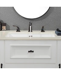 2 Handle Bathroom Sink Faucet - 4 Inch Centerset Faucet Bathroom Faucet Bathroom Vanity Sink Faucets with Pop-up Drain Oil Rubbed Bronze