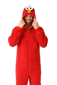 OppoSuits Men's Official Elmo Union Suit - Sesame Street Body for Adults Red