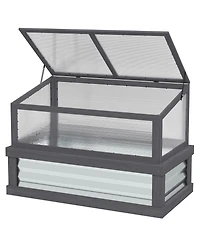 Outsunny Raised Garden Bed with Wooden Cold Frame