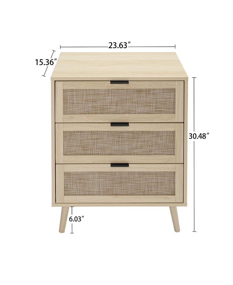 Mondawe 3 Drawer Cabinet, Suitable for bedroom, living room