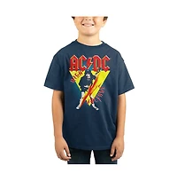 Ac/Dc Boys Acdc High Voltage Youth Navy T-Shirt-xl